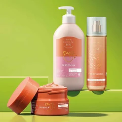 Combo Cuide-se Bem Pessego: Locion Corporal 400ml + Body Splash 200ml + Máscara de Hidratacion 200g