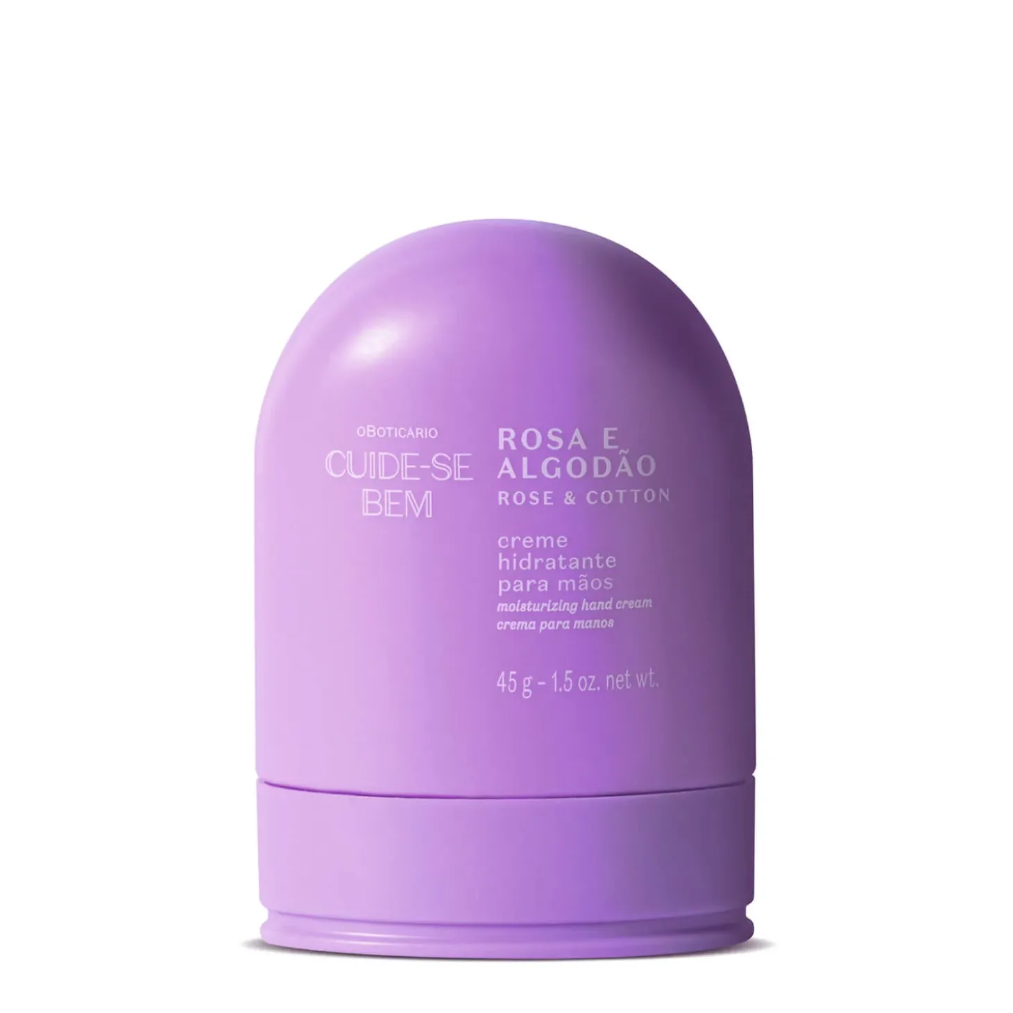 Crema hidratante de manos rosa y algodón 45 Cuide-Se-Bem