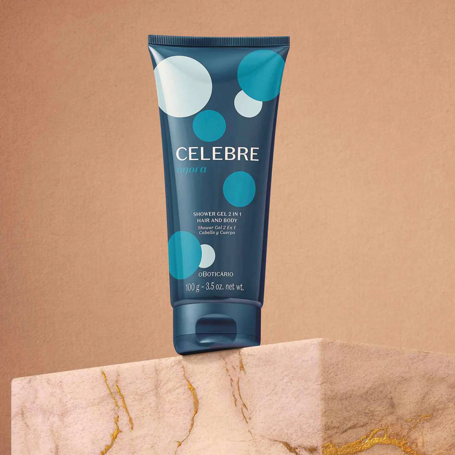 Gel de ducha cabello y cuerpo agora masculino 100g Celebre