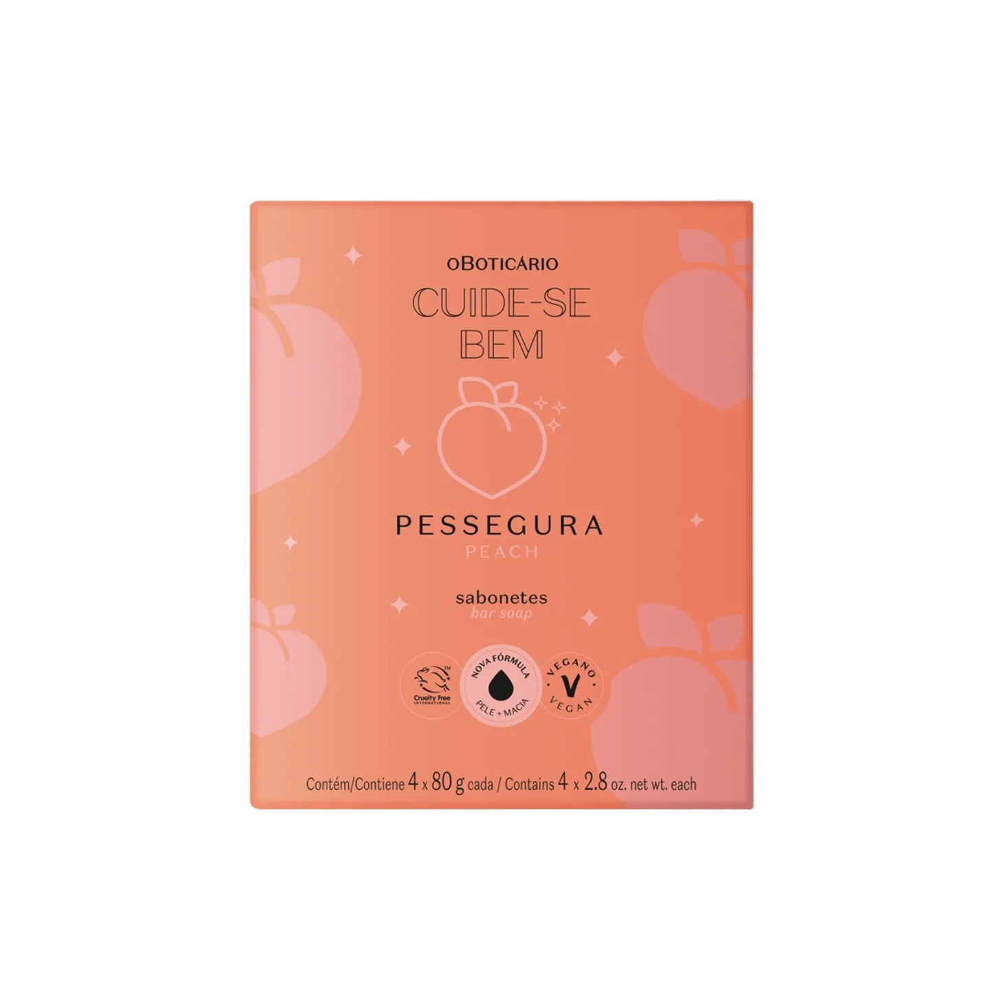 Jabón en barra Durazno 4x80g CBEM