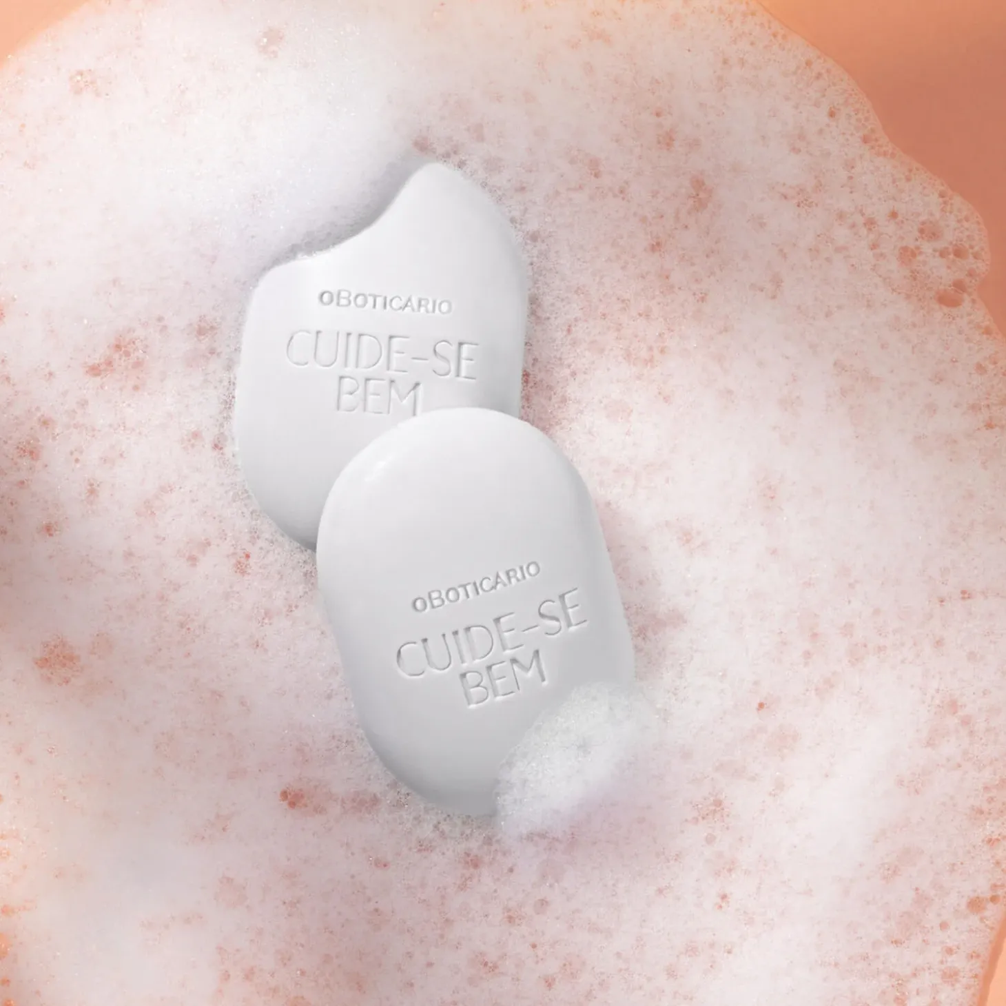 Jabón en barra rosa & algodón 2x80 Cuide-se bem