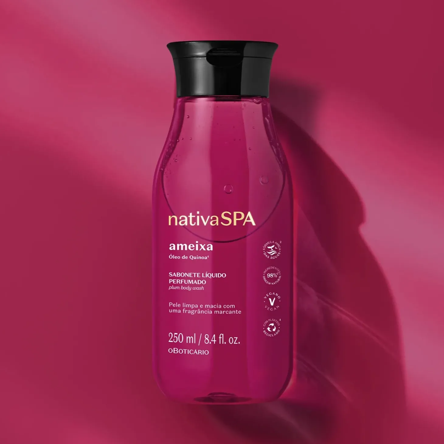 Jabón liquido corporal de ciruela 250ml Nativa Spa