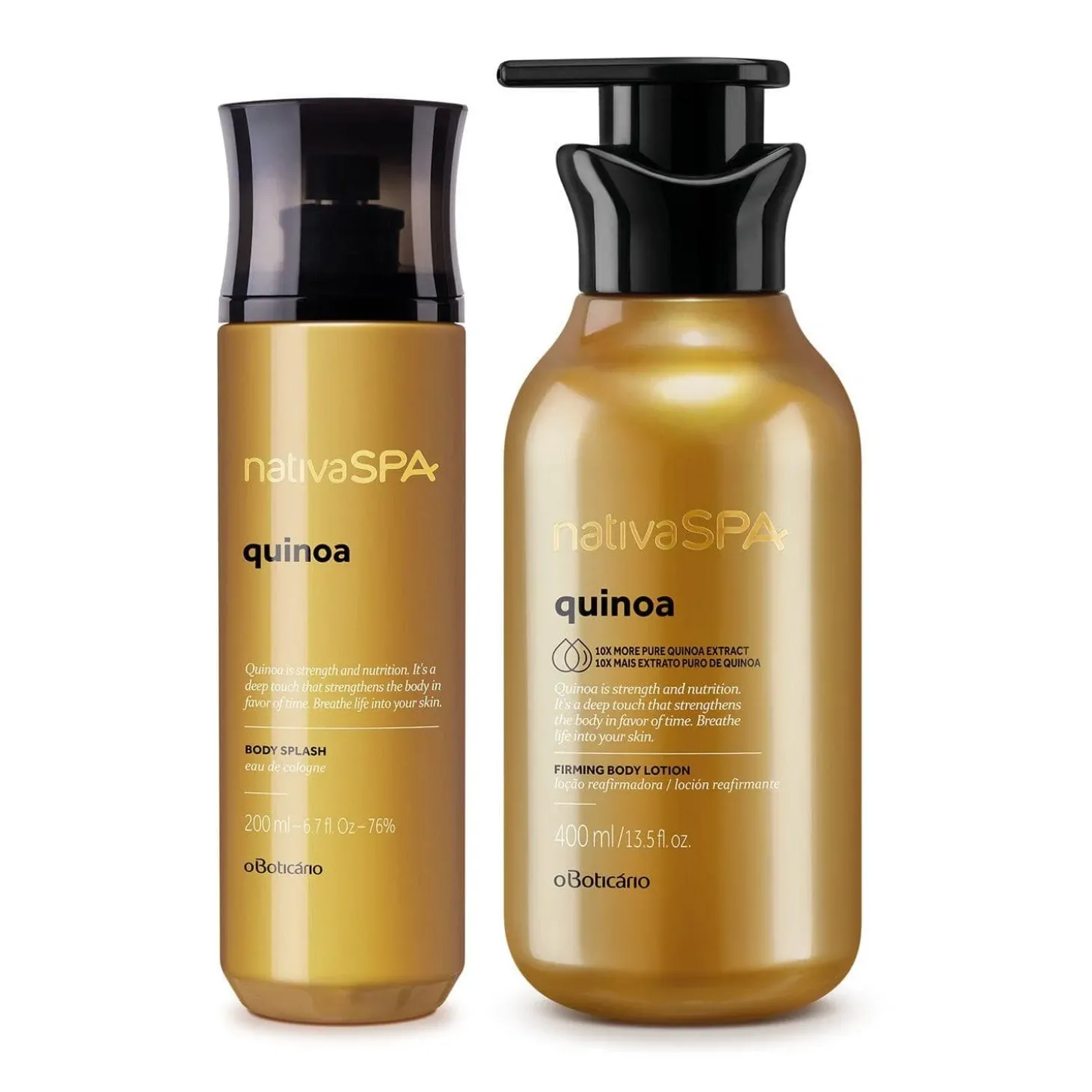 Kit de cuidado corporal loción hidratante quinoa + body splash quinoa Nativa Spa
