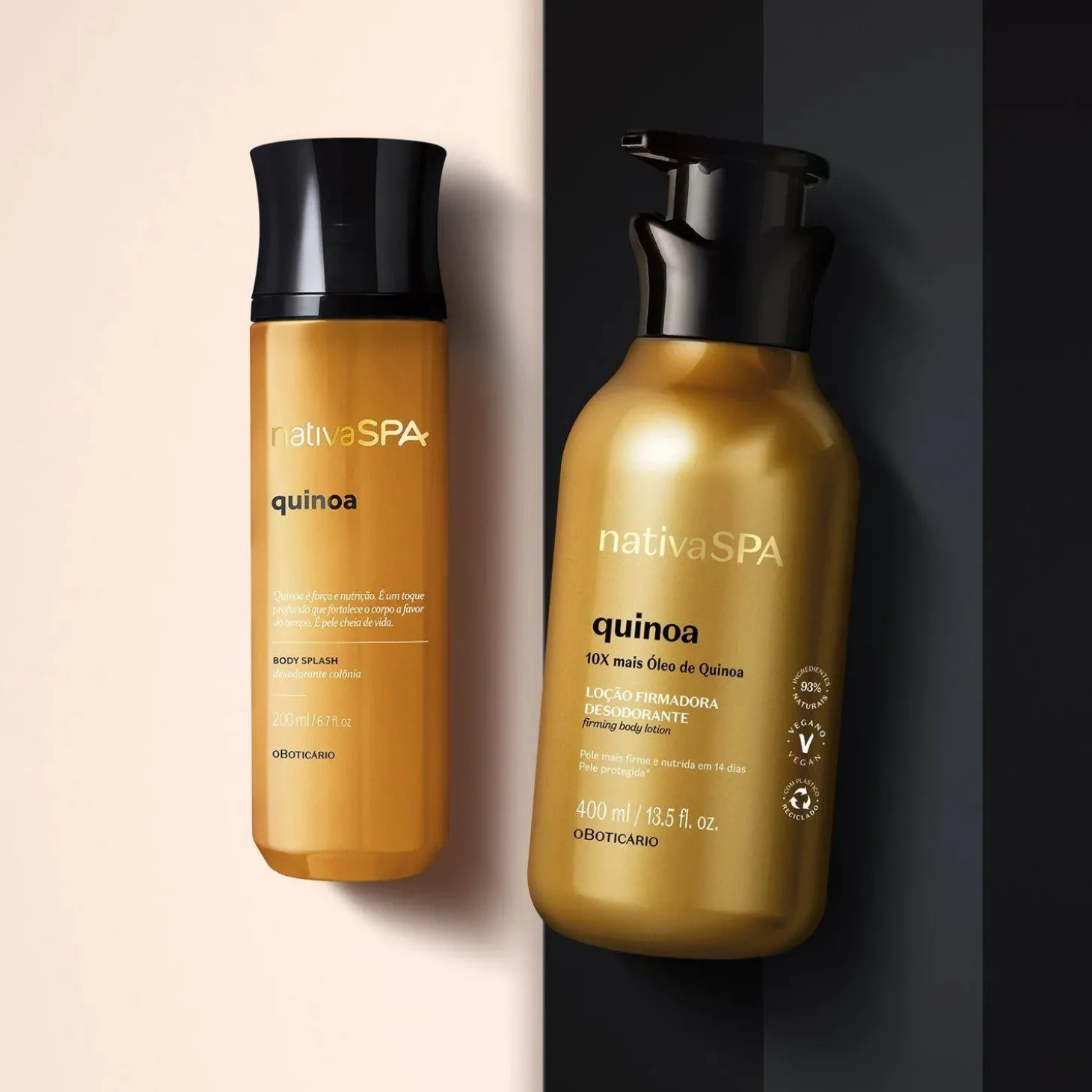 Kit de cuidado corporal loción hidratante quinoa + body splash quinoa Nativa Spa