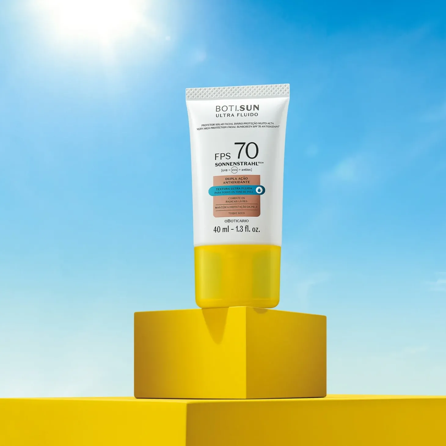 Protector solar facial diario antioxidante ultra fluido fps 70 40ml botisun