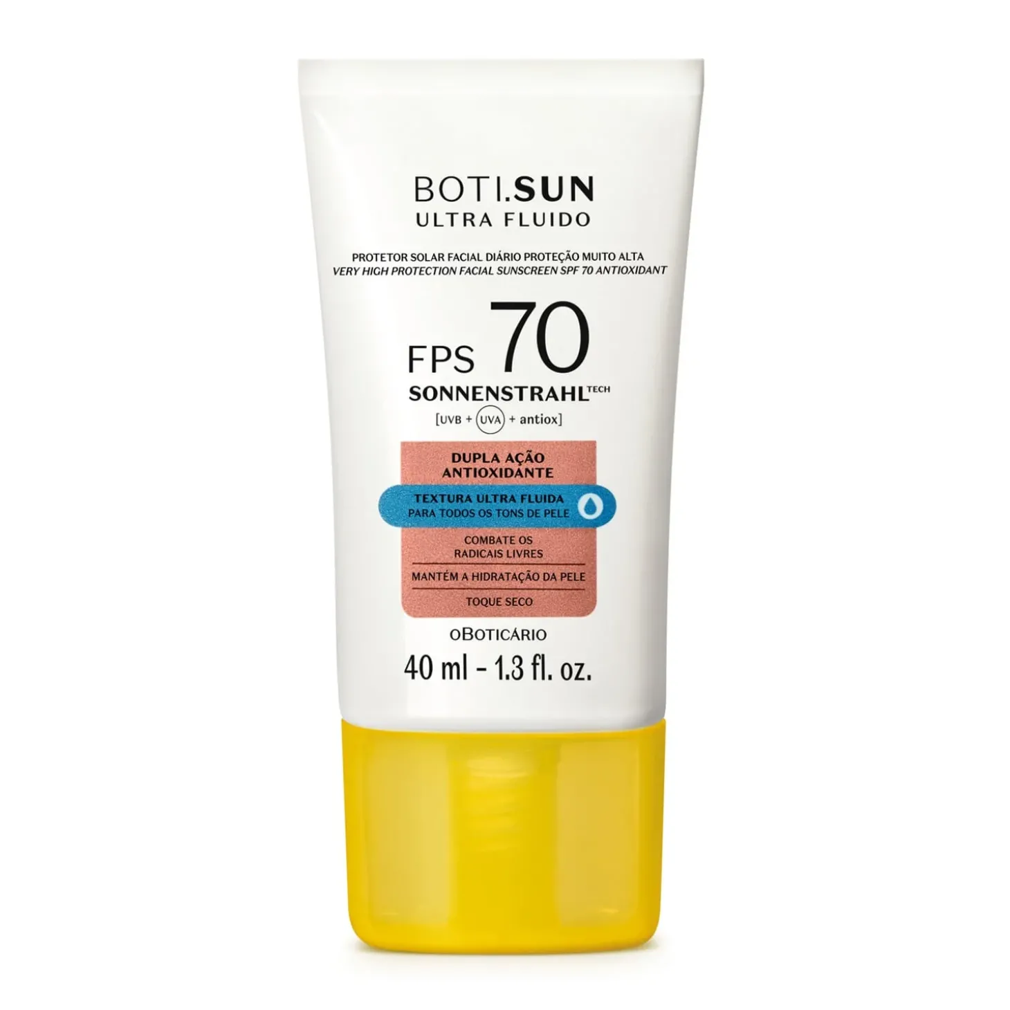 Protector solar facial diario antioxidante ultra fluido fps 70 40ml botisun